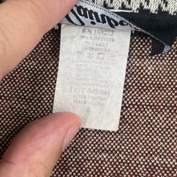 Y2K Rainbow Plaid Mini Skirt Sz L Grunge Houdstooth Punk Preppy Clueless USA 90s - Picture 7 of 8